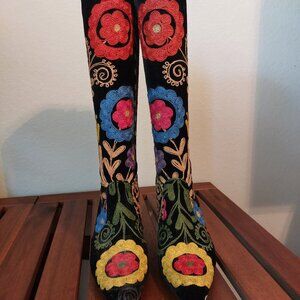 Italian Style Multi-Color Velvet Boots